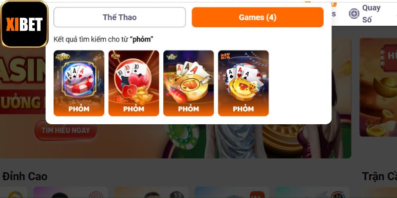 Giới thiệu game phỏm Xibet
