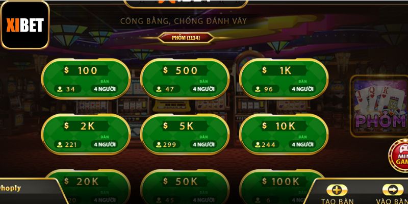 Luật chơi bài phỏm tại nhà cái Xibet