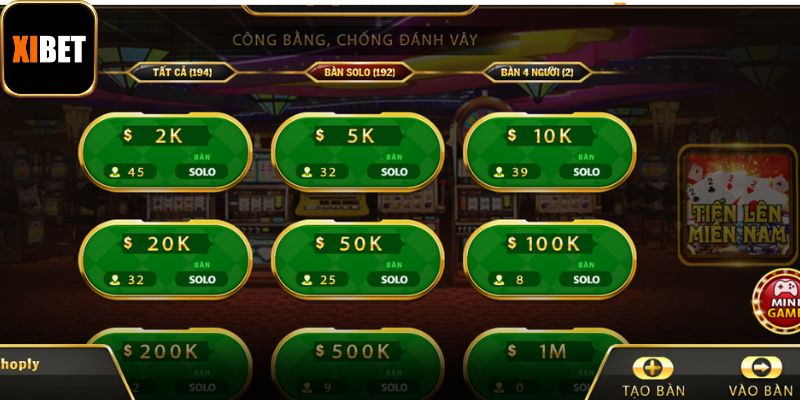 Ưu điểm khi chơi game tiến lên Xibet
